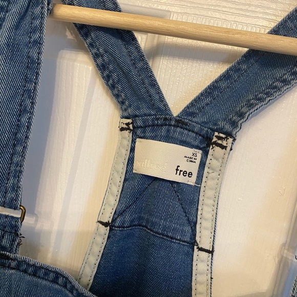 Aritzia Wilfred Free Beatriz Chambray Jean Shorts Overall Romper Size XS - Picture 4 of 15